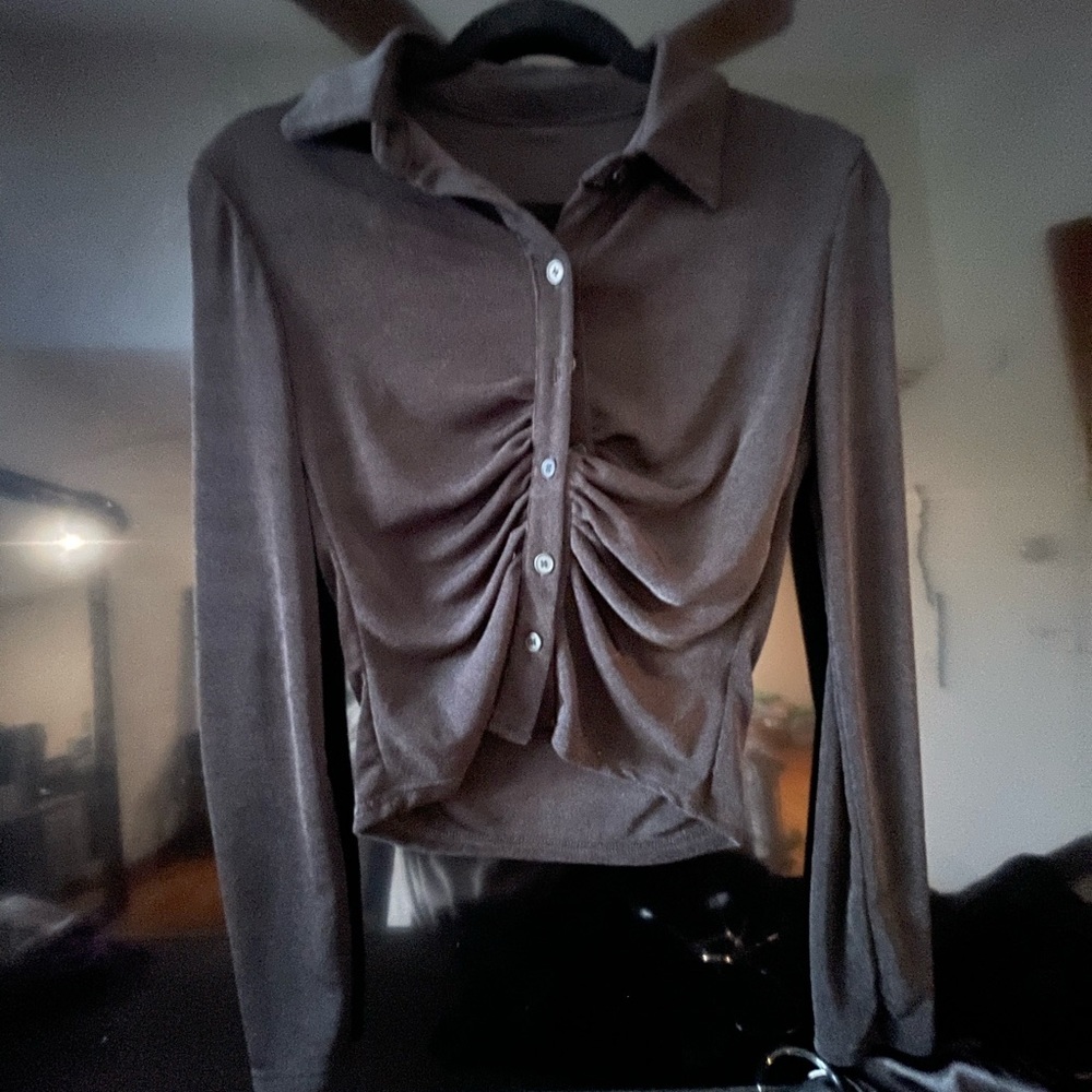 Long sleeve button up going out too